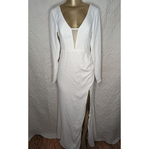 Size Small, LULUS Romance for the Ages White Long Sleeve Maxi Dress - Picture 4 of 9